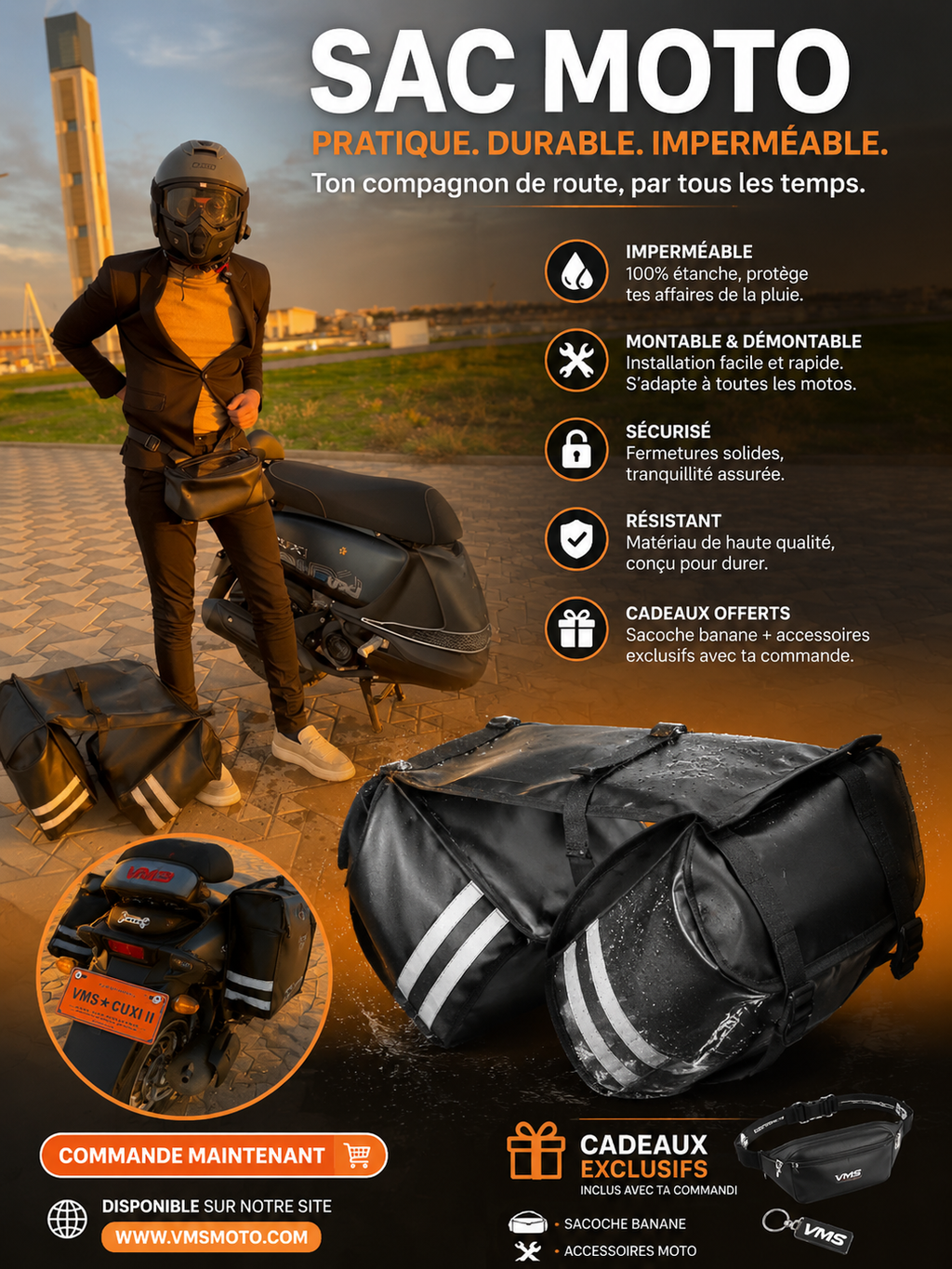Sac Moto + Cadeau Gratuit 🎁🔥